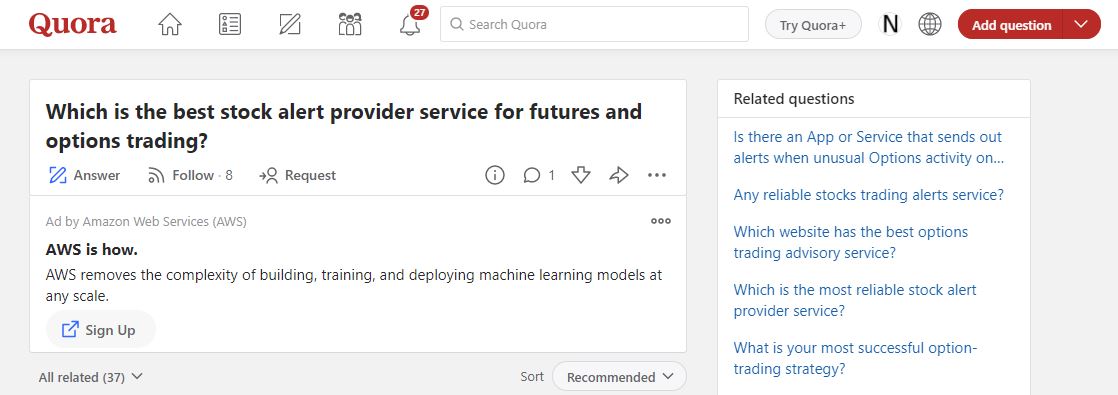How to Find the Best Stock Option Alert Service on Quora