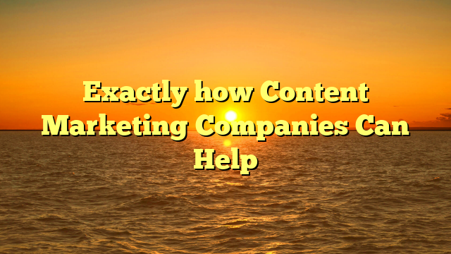 Exactly how Content Marketing Companies Can Help