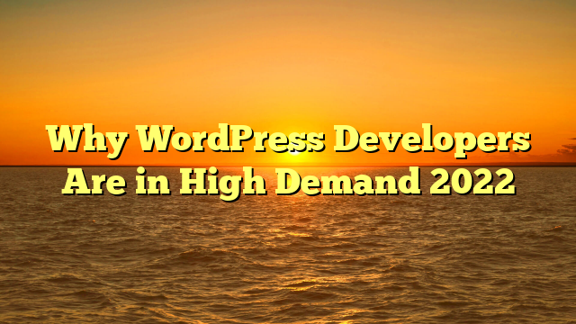Why WordPress Developers Are in High Demand 2022